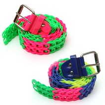 WHIZZ 사슬 벨트 남녀공용 멀티벨트 스포츠벨트 보드벨트 스키벨트 아쿠아벨트 젤리벨트 고무벨트 패션벨트, 블루