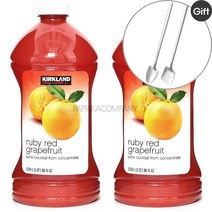 KIRKLAND 홍자몽 주스 2.84L X 2개 + 롱티스푼 2P, 1개
