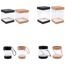 투명 포장 케이스 화과자 단상자 돈선물 에그 타르트 현금 선물 답례떡 수능 선물 종이 박스 제작 도넛 상자 머핀 마카롱 떡 답례품 디저트 답례품 쿠키 초콜릿 선물용 베이킹 1p, 사각 10x12cm 블랙