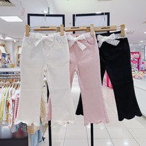 밀리밤 핫한~~2022년 NEW 봄신상!! 레이스벨트포인트 꽃잎밑단바지모양 부츠컷 면바지