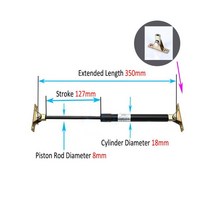 스트럿바 보강 지지대 1PC 350-500mm 20kg/200N/44LB 범용 스트럿 바 가스 스프링 지원 부팅 보닛 자동차, 04 350mm-D