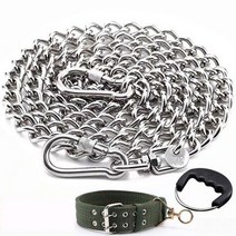 중대형견 체인 목줄(스테인리스 스틸), 1.5 미터, 2mm 두께 (10kg 이내)