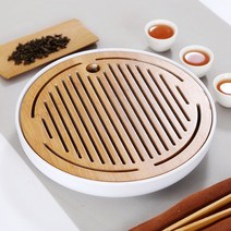 티앤차 다기트레이 차판(25.5cm) 대나무차판, 봄에피는꽃 본상품선택