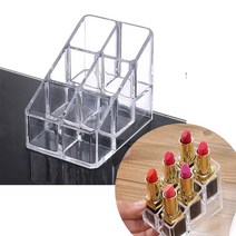 책장바구니아크릴 립스틱 6구 정리함 볼가 누빔 콘티박스, 1