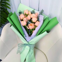 꽃방수포장종이 종이접기 [기회공작소] 9color 리본 (20매)14color 꽃다발, 10 꽃다발포장지 말린장미+뉴블루_09 쉬폰실루엣리본