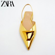 ZARA 자라 디테일 메탈릭 슬링백샌들