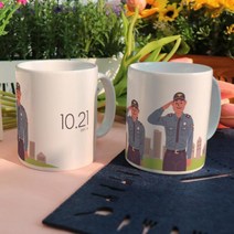아트박스/꾸밈 bh197-디자인머그컵2p-10월21일경찰의날