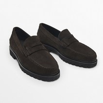 Massimo Dutti 마시모두띠 남성 소가죽로퍼 캐주얼신발 스웨이드 웰트화 12450050700
