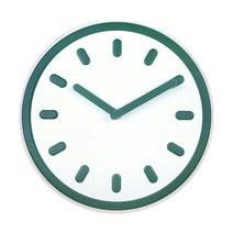 페니체 라인 월클락 인테리어 벽시계, 그린