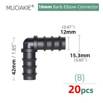 밭물주기 물주는기계 미니 대형 이동식 스프링쿨러 muciakie 16 20 25mm 링, bx20pcs