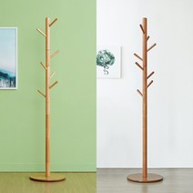 우디홈 원형받침옷걸이 [내츄럴 브라운], 내추럴