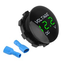 자동차 게이지DC 12V-24V 미니 디지털 전압 자동차 오토바이 LED 미터 배터리 용량 디스플레이 전류계 보트, 08 green