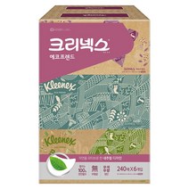 크리넥스 에코프렌드 2겹 미용티슈 (240매*6입)