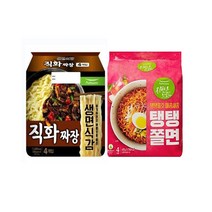 풀무원 직화짜장 4입+탱탱쫄면 4입, 1set