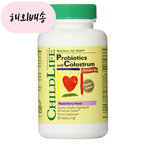 차일드라이프 40억유산균 콜로스트럼함유 베리 맛 40억 90츄어블, 1개, 90개