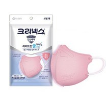 크리넥스 라이트핏 쿨 컬러마스크 소형 5매입, 핑크