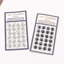 위드쏘잉 인형소품) 7mm 5mm 스냅단추 / 금속스냅단추 / 바느질스냅단추 / 똑딱단추, 블랙실버 5mm, 1개