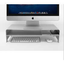 애플 아이맥 책상 받침대 유튜브 촬영 편집 자세 감성, 대형8CM 높이 은색-5MM두께 강화업그레이드