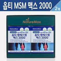 옵티 MSM 맥스 2000 고순도 엠에스엠 비타민D 초록입홍합 상어연골 분말 캡슐 무릎 관절 연골 건강 식약처 인증 기능식품, 1개, 옵티 엠에스엠 맥스 2000 60C x 2개입 세트