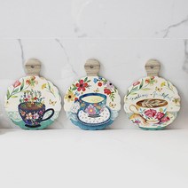 플라워 카페 냄비받침 (3type), 라떼아트(로즈컵)
