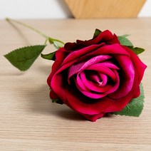 실크 로즈 5pcs 로맨스 지점 꽃다발 조화 웨딩 홈 화환 장식 플라워 데이 선물, 02 5pcs, 01 Rose red