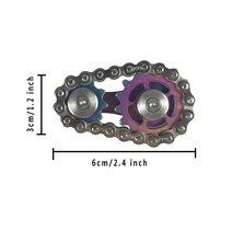 스테인레스 스틸 스프로킷 핑거 팁 자이로 플라이휠 장난감 기어 체인 Roadbike Spinner Toys 크리스마스, 01 Gold