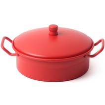 토탈하우스 철재 냄비재떨이 흡연실 뚜껑재떨이 미니재떨이 (1462), 레드