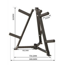 원판 바벨 보관 정리대 봉 걸이 헬스 피트니스 거치, 블랙 타워 플레이트 바벨 스토리지 랙