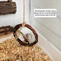 햄스터대학 아크릴케이지 하우스 놀이터 은신처 hamster landscape toy pet 황금 곰 내용 등반 사다리 플랫폼 음식 그릇 탈출 스윙 해먹 조합, 반지