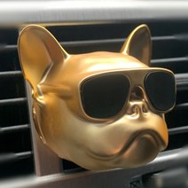 차량용 방향제 무광 리얼골드 프렌치 불독 디퓨저, 1개, 블랙체리