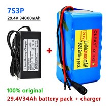 차량용인버터 고용량 점프케이블 배터리 29.4V 34Ah 7s3p 18650 리튬 24v 34000mAh 전기 자전거 바이크 오토바이 이온 팩 2A 충전기, [03] 금