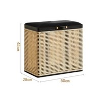 북유럽 엔틱 감성 캠핑 대형 수납 바구니 바스켓, 21.블랙(미디엄 가죽)