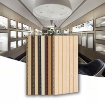 흡음 보드 목재 방음재 실내 회의실 피아노실 방음 패널, E. WPC 2440x197x12mm