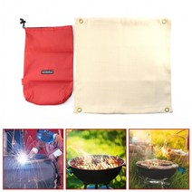 캠핑 불멍 화재 방지 방염 매트 화로대 그릴 석쇠 망, 상세페이지 참조