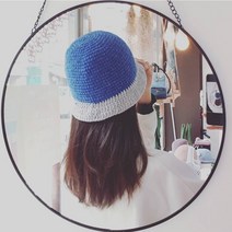 동백모자 DIY / 코바늘 벙거지 모자, 인디블루