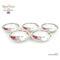 본차이나 도자기 쿠프세트 5p (그릇 찬사라 앞접시 샐러드 디저트 집들이 신혼부부 선물세트), 대장미5p_7인치