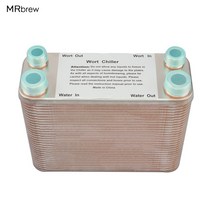 판형 열교환기 60 플레이트 즙 냉각기 냉각기 304 스테인리스 스틸 12quotnpt x 34quot 가정용 냉각 도구용 npt, 없음