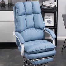 게이밍 bj 의자 책상 학생 피시방 사무용 pc방 사무실 컴퓨터, 알루미늄합금발, 회전식 승강 난간, 연청 패브릭+발걸이