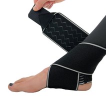 닥터케어 스판 벨크로 남녀공용 프리사이즈 얇은 발목보호대, 2개입