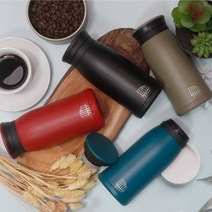 로얄스타 [1+1] 심플키친 핫N콜드 컴팩트 보온보냉 텀블러 350mL, 블랙+레드