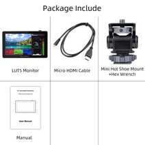 카메라 모니터필월드 카메라 모니터 HDMI 호환 IPS 패널 3D LUT 터치 스크린 DSLR 대 Lut 7s 5.5인치, 01 Standard