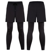 HU 로운 여름 남자레깅스 반바지 일체형 헬스 스포츠바지