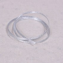 [펠트친구] 4mm 반짝이 은색리본 /부자재/리본/리본파는곳, 1개