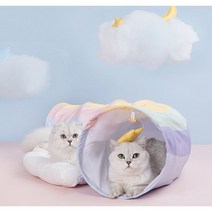 지유캣 고양이 터널 숨숨 캣 터널 하우스 집, 무지개단일색상