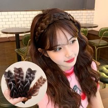 {레오넬} 벼머리 땋은 머리 가발 머리띠 헤어밴드 가발
