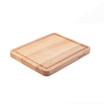 KitchenAid 둘레 트렌치가 있는 클래식 고무나무 도마 양면 도마 20.3 x 25.4cm(8 x 10인치) 내추럴, Rubberwood_12x18-Inch