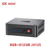 소형PC 미니PC 산업용미니PC Beelink-미니 S GK 미니 인텔 셀러론 J4125 N5095 윈도우즈 11 PC DDR4 8GB 2, 02 AU, 03 8GB 512GB J4125