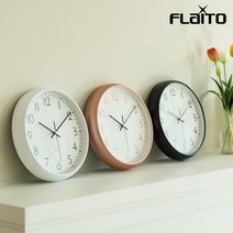 플라이토 세틴 무소음 벽시계 29cm, 화이트