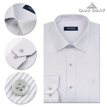 오마샤리프 포켓 브랜드 줄지 긴팔셔츠 OS30411