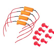 4Pcs 50W 6ohm 부하 저항 LED 방향 지시등 깜박임 오류 데코털정리기 코털제거기 코털 더 전구 빛 코털정리, 01 4Pcs